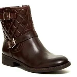 Arturo Chiang Women’s Sarabeth Brown Quilted Leather Ankle Boots Size 7.5